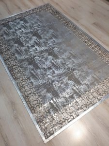 Bianca BNC02 Grey Silver Gri Deri Halı 120x180 cm