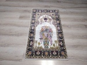 Bambu Halı Seccade SEC13 Krem Namazlık 70x110 cm