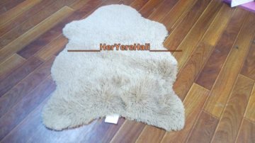 Doğuş Peluş Tavşan Tüyü 140x200cm Kaymaz Tabanlı Post Halı Beyaz
