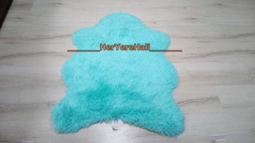Doğuş Peluş Tavşan Tüyü 140x200cm Kaymaz Tabanlı Post Halı Beyaz