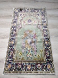 Bambu Halı Seccade SEC16A Yeşil Namazlık 70x110 cm