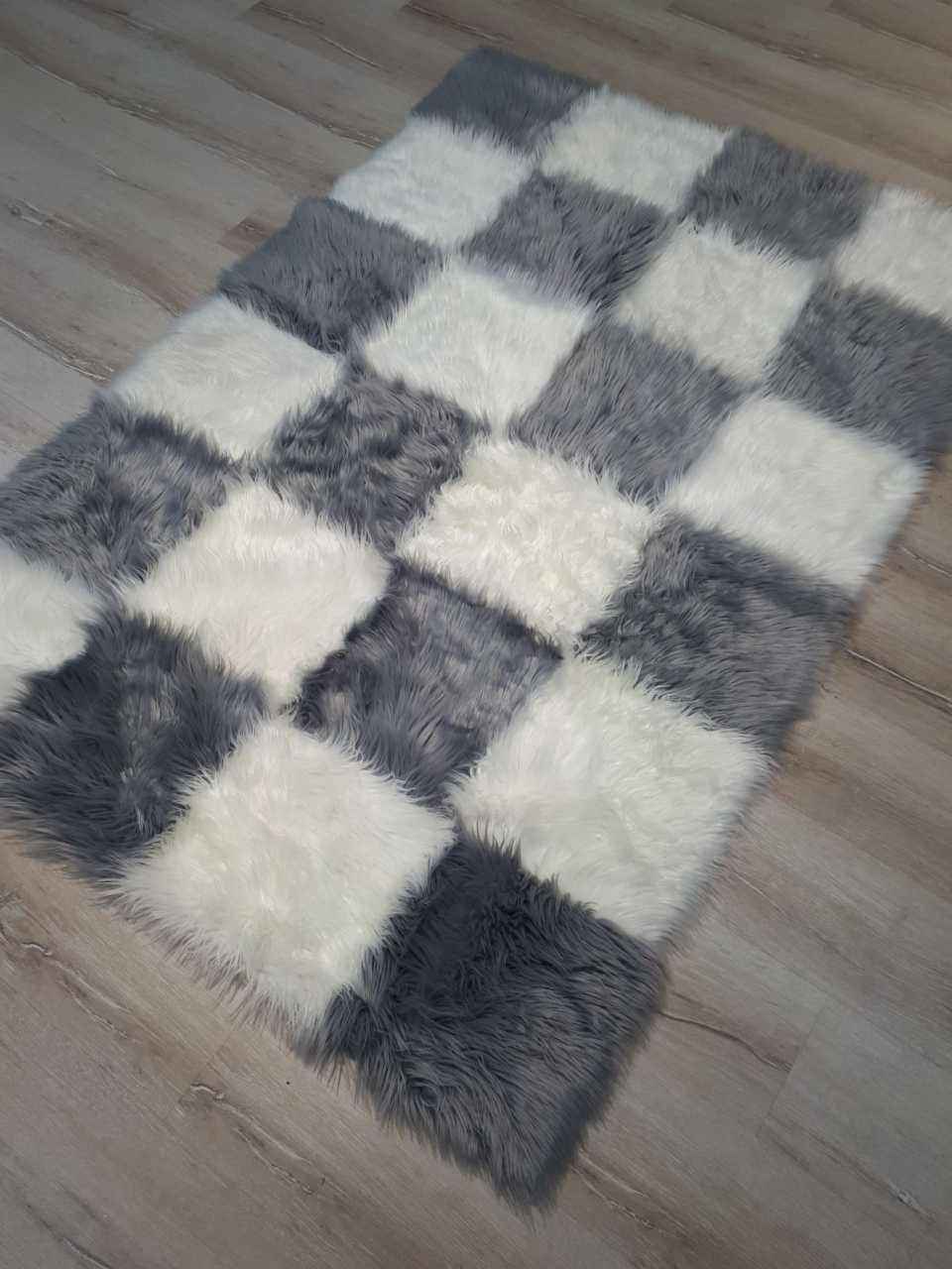 Yamalı Home Style Post Halı Gri Beyaz 120x180 CM