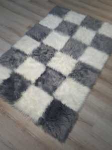 Yamalı Home Style Post Halı Gri Beyaz 120x180 CM