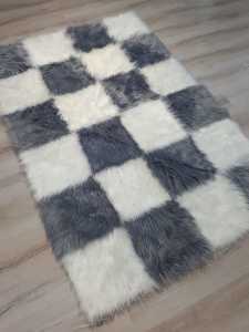 Yamalı Home Style Post Halı Gri Beyaz 120x180 CM