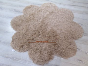 Doğuş Peluş Tavşan Tüyü 140x140cm Papatya Şeklinde Halı