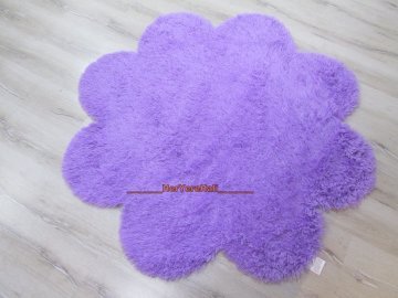 Doğuş Peluş Tavşan Tüyü 140x140cm Papatya Şeklinde Halı