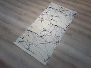 EvaLife Marble Beyaz Mermer Baskı Kilim 80x150 cm