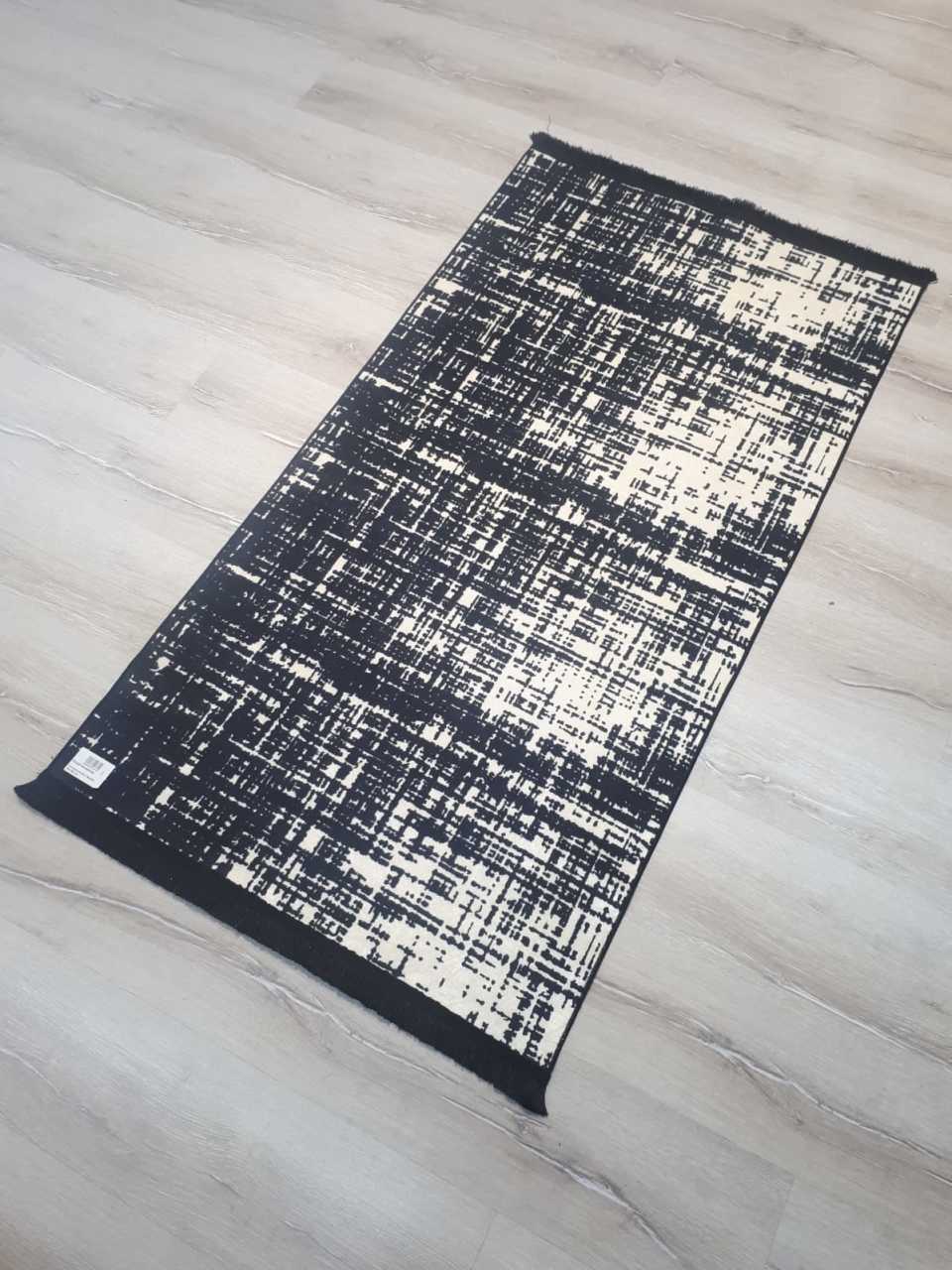 EvaLife File Siyah Baskı Kilim 80x150 cm