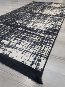 EvaLife File Siyah Baskı Kilim 80x150 cm