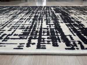 EvaLife File Siyah Mermer Baskı Kilim 80x150 cm