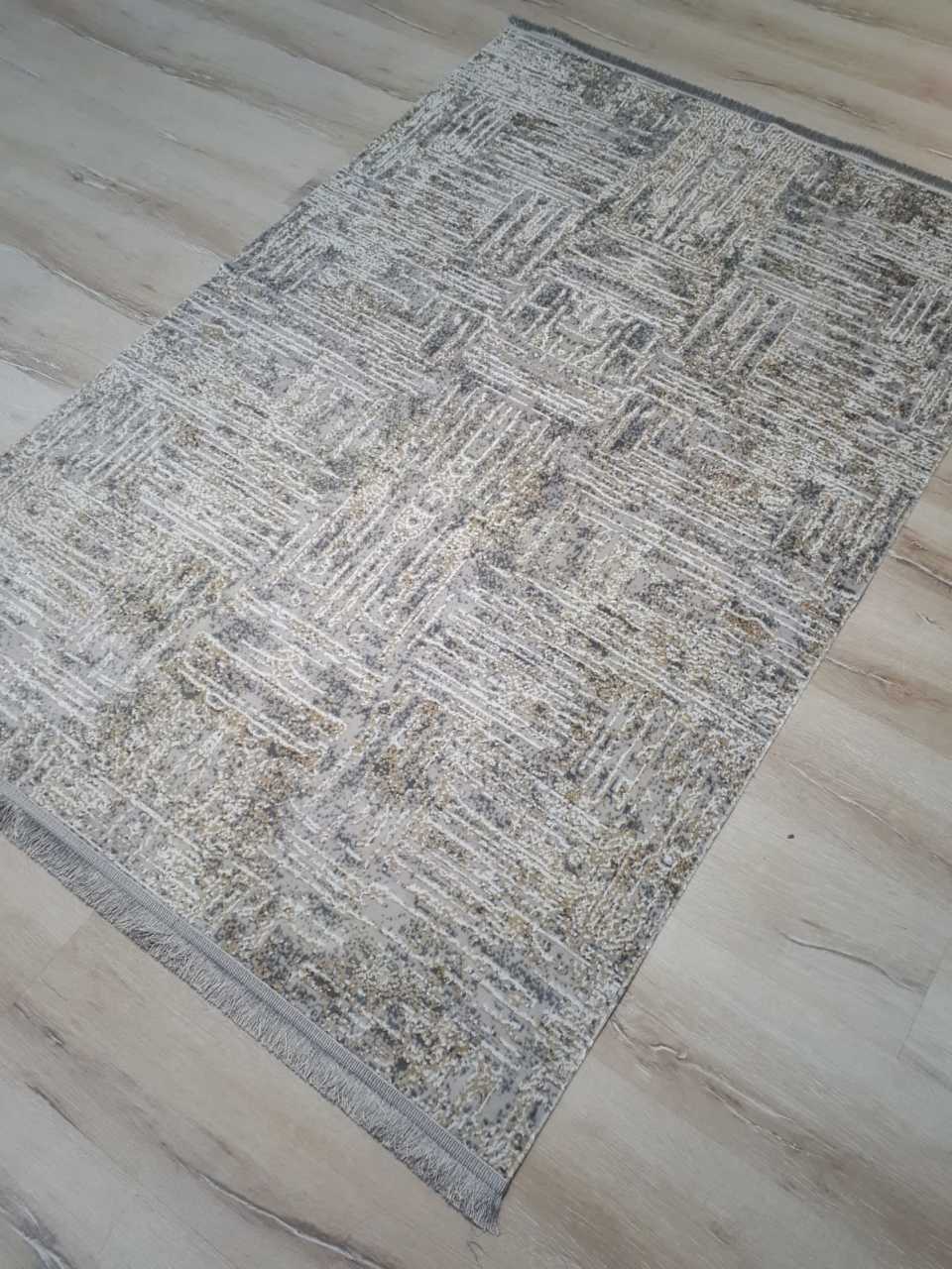 Eko Halı Sateen ST08BejGoldXW Bej İnce Halı 120x180 cm