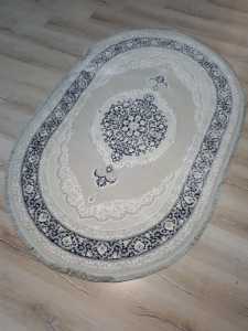 Armis Halı Senfoni A151A Gri Mavi Oval Halı 120x180 cm