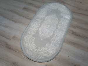 Armis Halı Senfoni A152A Gri Oval Halı 80x150 cm