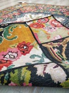 Madalyon 35-001 Rengarenk Patchwork Çift Taraflı Kilim 115x170 cm