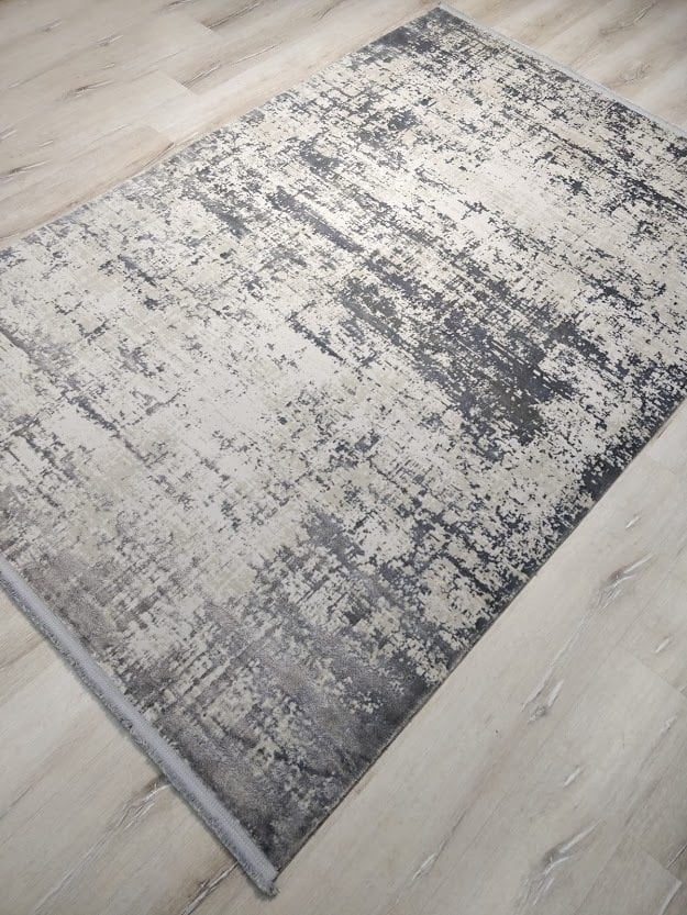 Eko Halı Cordoba DB01Denim Buz Gri 160x230cm İpekli İnce Salon Halısı