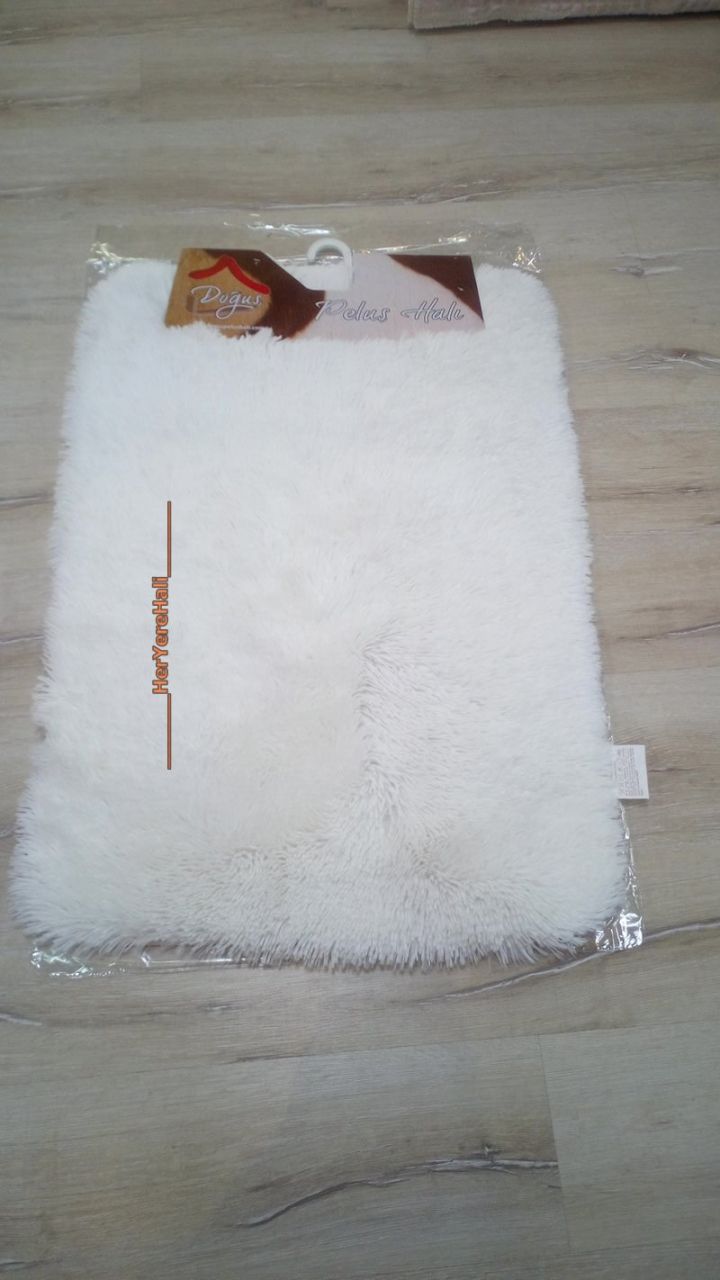 Doğuş Peluş Tavşan Tüyü Beyaz 3'lü Klozet Takımı