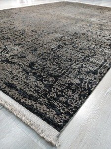Eko Halı Cordoba DB04Antrasit Vizon 160x230 cm İpekli İnce Salon Halısı