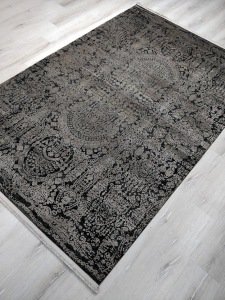Eko Halı Cordoba DB04Antrasit Vizon 160x230 cm İpekli İnce Salon Halısı