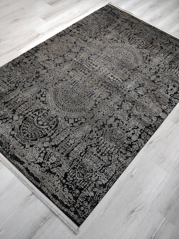 Eko Halı Cordoba DB04Antrasit Vizon 160x230 cm İpekli İnce Salon Halısı