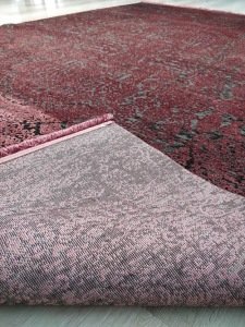 Eko Halı Cordoba DB04Antrasit Burgundy 160x230 cm İpekli İnce Salon Halısı