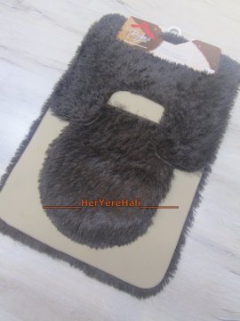 Doğuş Peluş Tavşan Tüyü 3lü Klozet Takımı