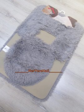 Doğuş Peluş Tavşan Tüyü 3lü Klozet Takımı
