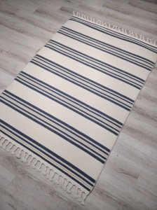 Tarz Wool 20-001Lacivert Yün Dokuma Kilim 115x170 cm