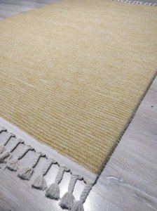 Tarz Wool 20-002Sarı Yün Dokuma Kilim 115x170 cm