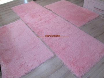 Doğuş Tavşan Tüyü Pembe Yatak Odası Halısı