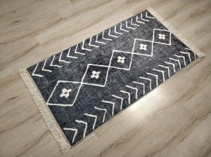 YamalıHome Style H2309Gri Antrasit Baskı Kilim 80x150 cm