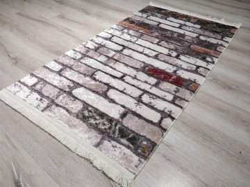 YamalıHome Style V4159Yeşil Hardal 80x150 cm Baskı Kilim
