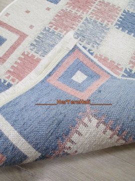 YamalıHome Şönil Kilim 1420 Pudra Mavi 80x150cm