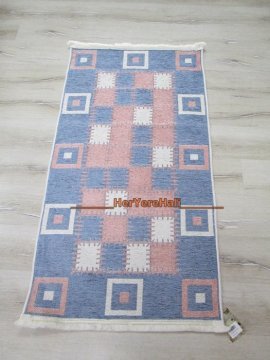 YamalıHome Şönil Kilim 1420 Pudra Mavi 80x150cm