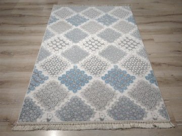 YamalıHome Bambu Kilim PT3 Mavi 120x180 cm Pratik Halı