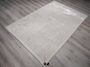 Pamuk Halı Lux Cotto Pathchwork Ekru Özel Ölçü Toplu Sipariş