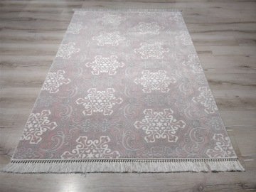 YamalıHome Bambu Kilim PT10 Pembe Gri 120x180 cm Pratik Halı