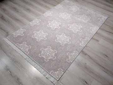 YamalıHome Bambu Kilim PT10 Pembe Gri 120x180 cm Pratik Halı