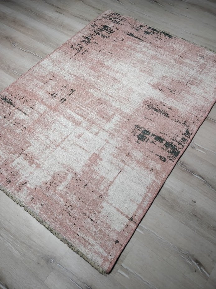 Yamalı Home Maçka 2810Pudra Gri 120X180 cm Çift Taraflı Kilim