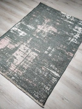 Yamalı Home Maçka 2810Pudra Gri 120X180 cm Çift Taraflı Kilim