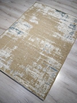 Yamalı Home Maçka 2820Mavi Bej 120x170 cm Çift Taraflı Kilim