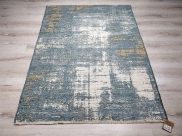 Yamalı Home Maçka 2820Mavi Bej 120x170 cm Çift Taraflı Kilim
