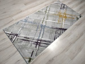 Halı Sarayı Pery SH313DS0 Renkli Gri Halı Yolluk 100x200 cm