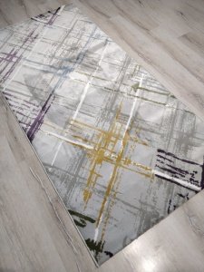 Halı Sarayı Pery SH313DS0 Renkli Gri Halı Yolluk 100x200 cm