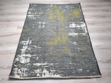 Yamalı Home Maçka 2860 Yeşil Gri 120x170 cm Çift Taraflı Kilim