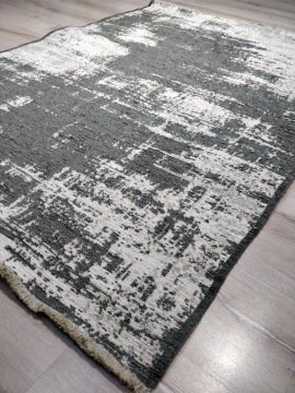 Yamalı Home Maçka 2870 Gri 120x170 cm Çift Taraflı Kilim