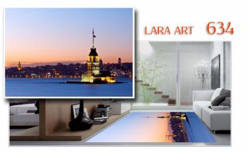 FOTO BASKILI HALI LARA634KULE 120X180 CM