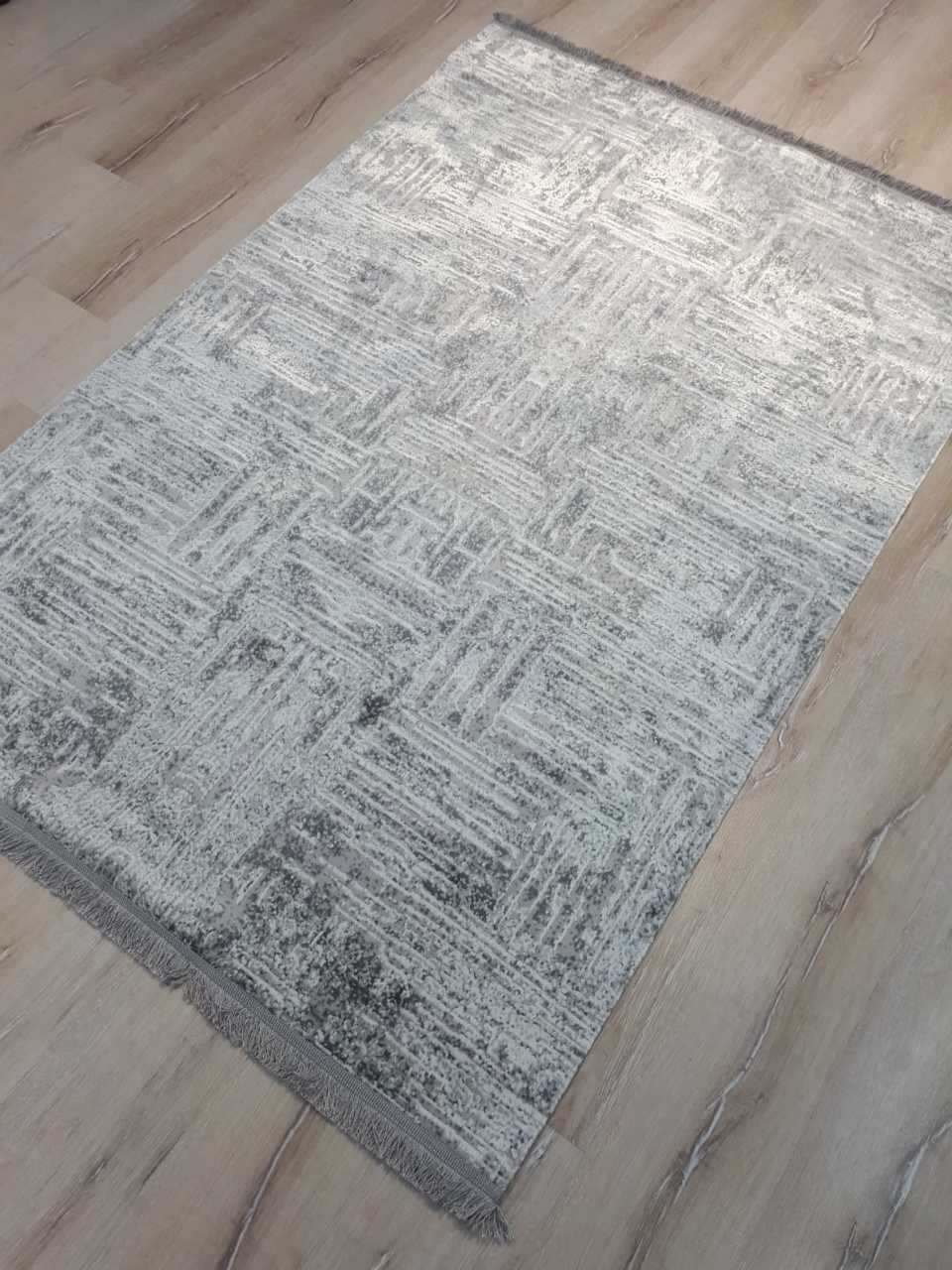 Eko Halı Sateen ST08Gri İnce Halı 80x150 cm