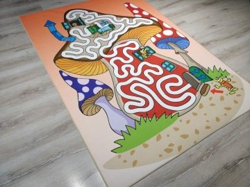 Doğuş 3Boyutlu Halı 3D-918 Mantar Ev 140x200cm Çocuk Halısı