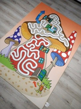 Doğuş 3Boyutlu Halı 3D-918 Mantar Ev 140x200cm Çocuk Halısı