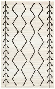 Eko Halı Zuma ZM02 krem siyah Salon Halısı 160x230 cm